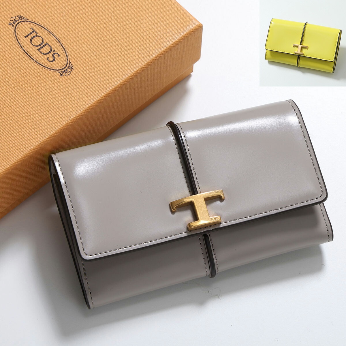 TODS トッズ 三つ折り財布 T TIMELESS Tタイムレス XAWTSKB3300KET レディース レザー ミニ財布 カラー4色 XAWTSKB3300KETB999
