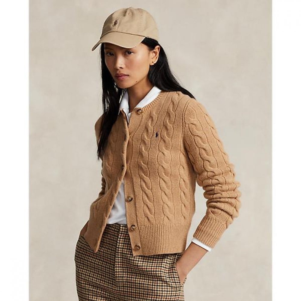 ポロラルフローレン女性用ケーブルニットウールカシミヤカーディガン (WMPOSWENDW20161260) 38,951円