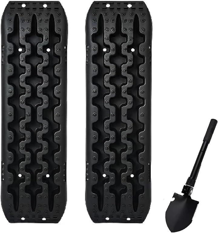 スタックラダー レスキューボード 車 オフロード 砂 雪 脱出(ブラック)