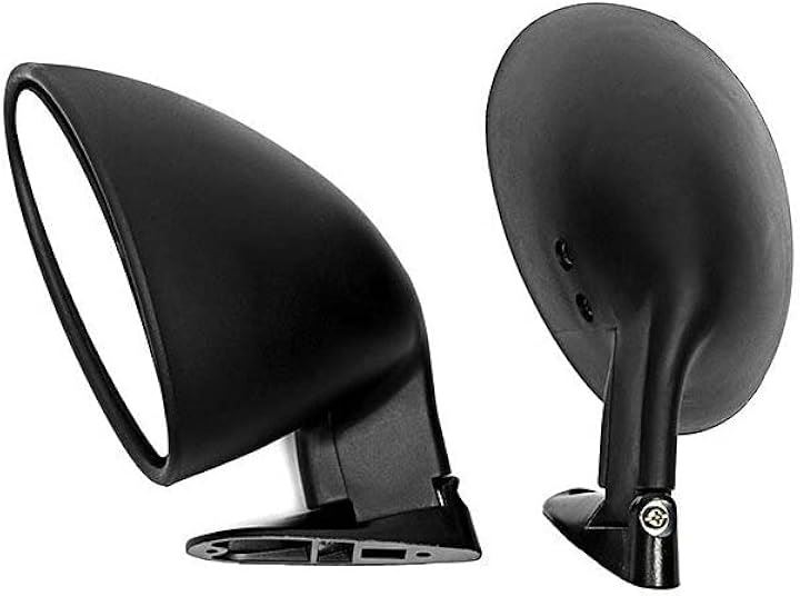 互換品ビタローニ タイプ ミラー 左右セット カリフォルニアン 汎用 バックミラー ドアサイドミラー カフェレーサー 外装パーツ(ホワイト)