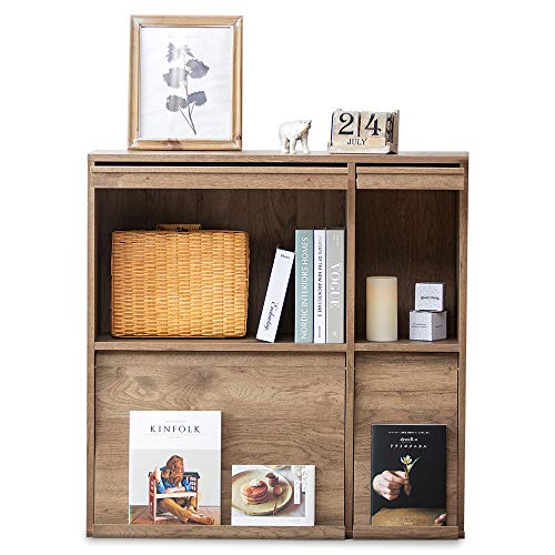 アイリスオーヤマ 本棚 おしゃれ マガジンラック ディスプレイラック 雑誌 幅89奥行33.