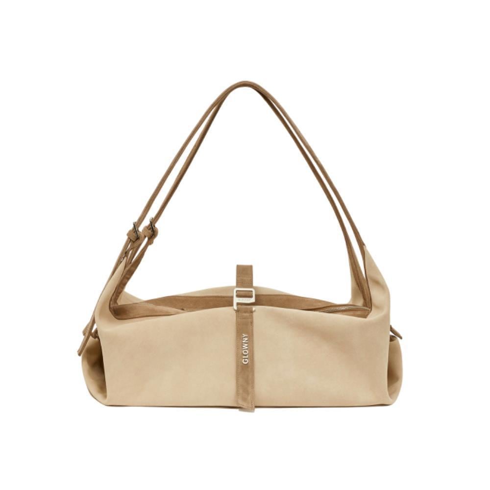 GLOWNY TAO REAL SUEDE HOBO BAG SAND GY23CBG001