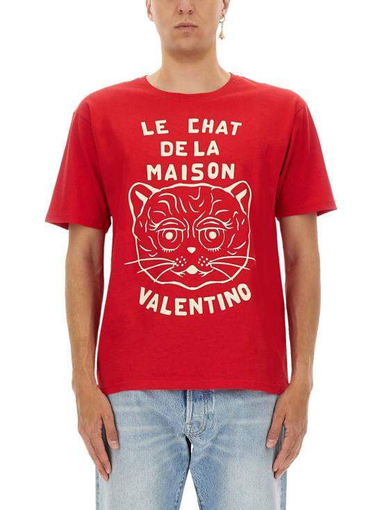 VALENTINO GARAVANI Men T-Shirts 7V3MG16PB32 BR3 RED