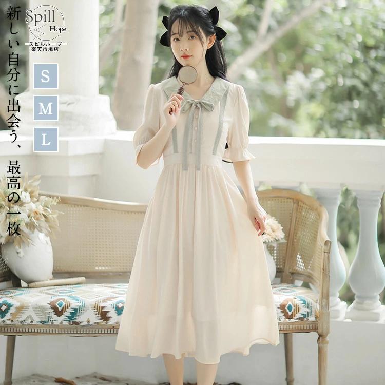 出荷が迅速である 独占販売 ワンピース レディース 春 夏 きれいめ 女性 中学生 高校生 女の子 ワンピース 体型カバー ロング丈 袖あり 五分袖 ビーチワンピース 夏 結婚式 お呼ばれ 二次会 本