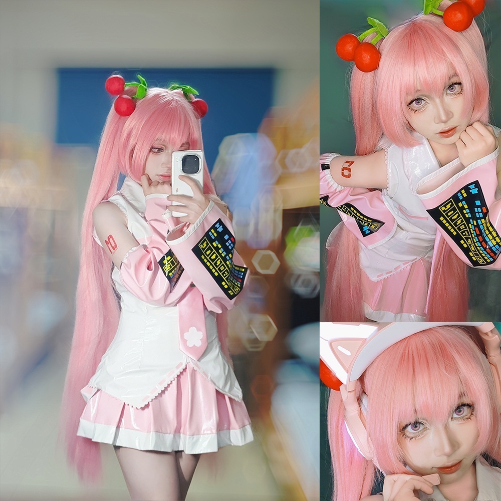 ピンクパテントレザーさくら 初音ミク コスプレ 初音ミク 公式衣装 コスプレ コスプレ メイド服