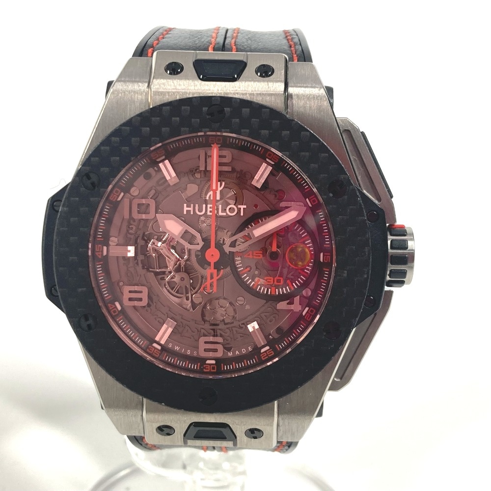 HUBLOT ウブロ 腕時計 401.QX.0123.VR ビッグバン フェラーリ レッドマジック Ferrari スケルトン ウォッチ メンズ時計 レザー レッド