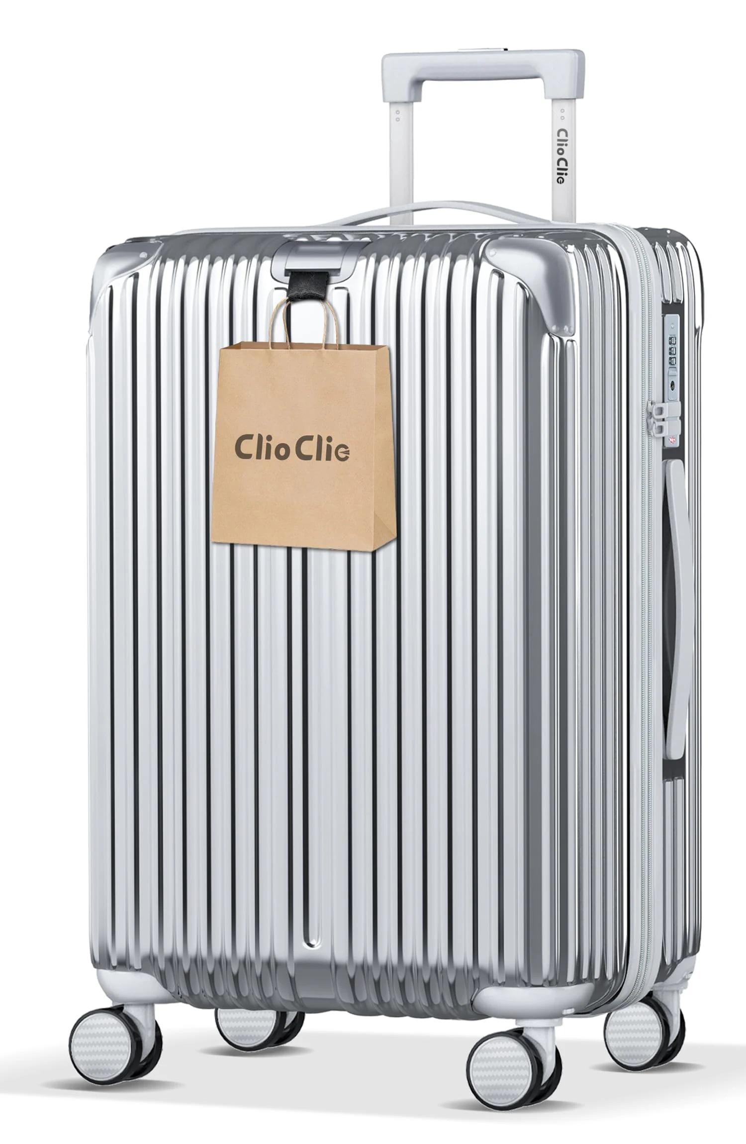 [ClioClio] スーツケース キャリーケース キャリーバッグ 拡張機能付 超軽量 静音 鏡面加工 【360度回転 & 取り外す可能】 ABS+PC 耐衝撃 防盗ファスナー TSAローク搭載 旅行