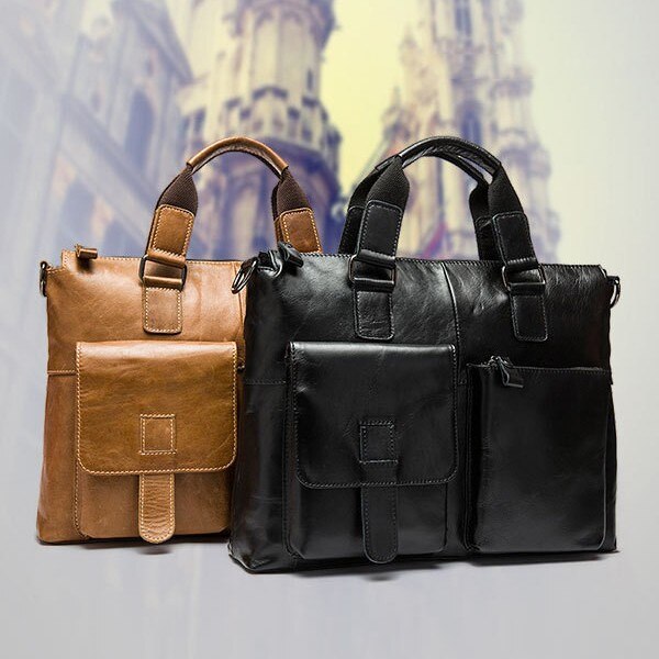 ビジネスバッグ 男女兼用 ショルダーバッグ 本革 牛革 斜め掛け 多機能