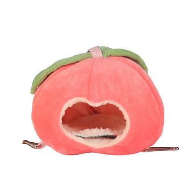 他サイト： ハムスター 鳥 リス 小動物 ハウス家 ハウス ペット おうち りんご アップル ふわふわ もこもこ 暖か 防寒 秋冬 中敷き付 つり下げ 2way / 101511cm ( ピンク )の商品画像