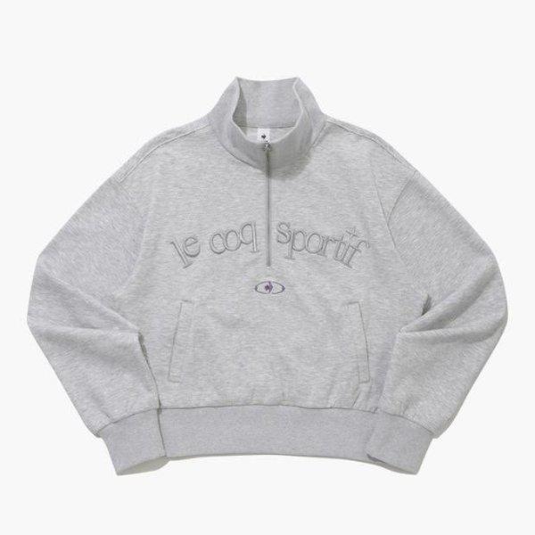 長袖Tシャツ JQS QP422OFSO3-MGR 女性 メロー ハーフジップ スウェットシャツ / (MGR)H. GREY