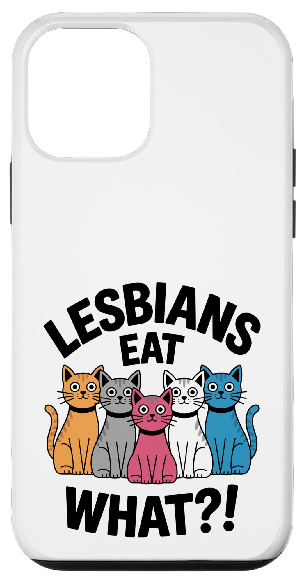 微妙なレズビアンプライド猫レズビアンは何を食べるか スマホケース iPhone 12 mini 用