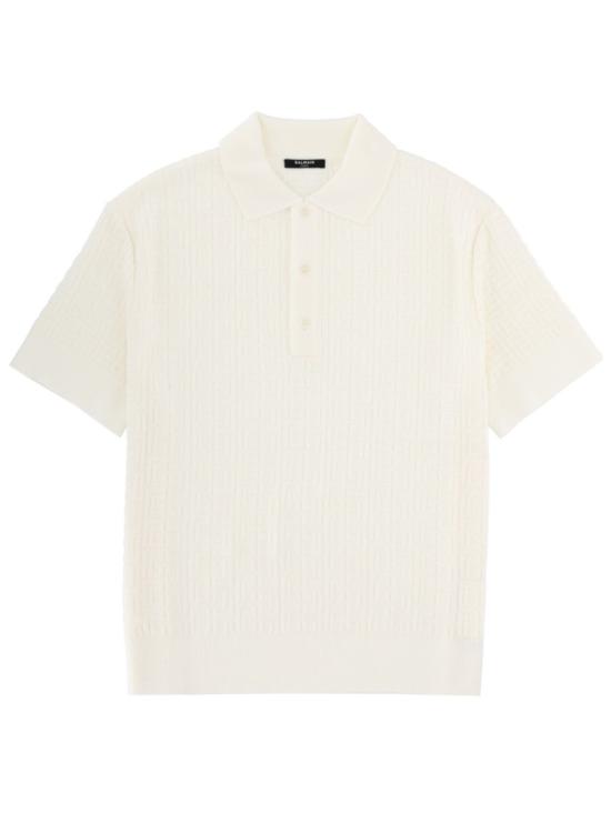 BALMAIN Men Polo Shirts GH1GB044KI03 0KA White
