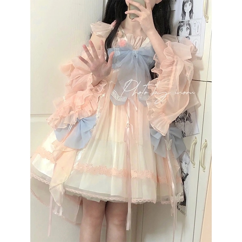 スイートフェアリーチャイナロリータドレスロリータゴージャスメッシュプリンセススカート
