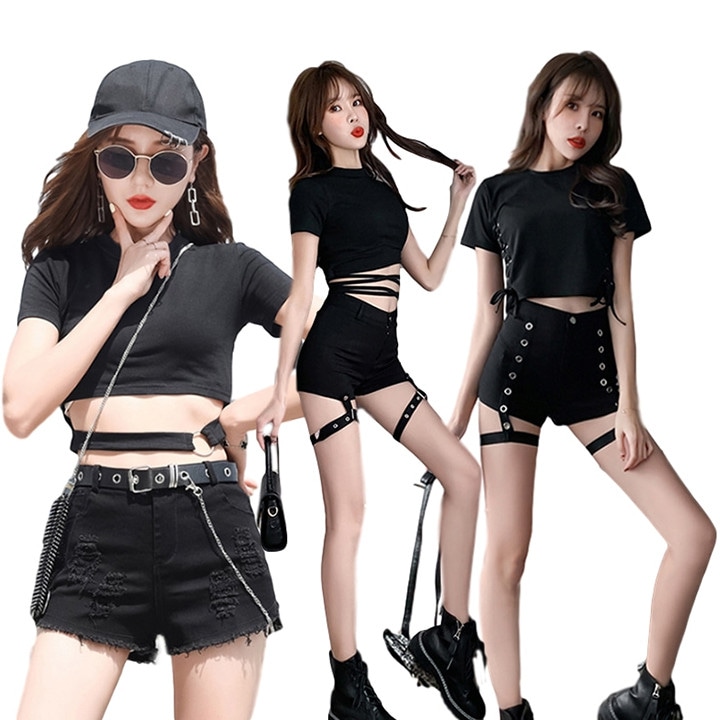 韓国ダンス衣装セットアップレディース夜店DS演出服ジャズダンスヒップホップレディースファッション