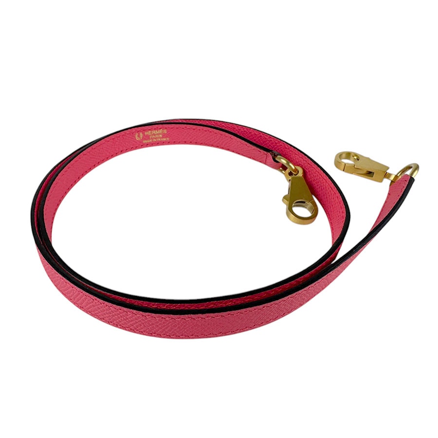 エルメス HERMES ショルダーストラップ ケリー用 ボリード用 パーソナルオーダー ヴォーエプソン 推定ローズアザレ マットゴールド ユニセックス z4269