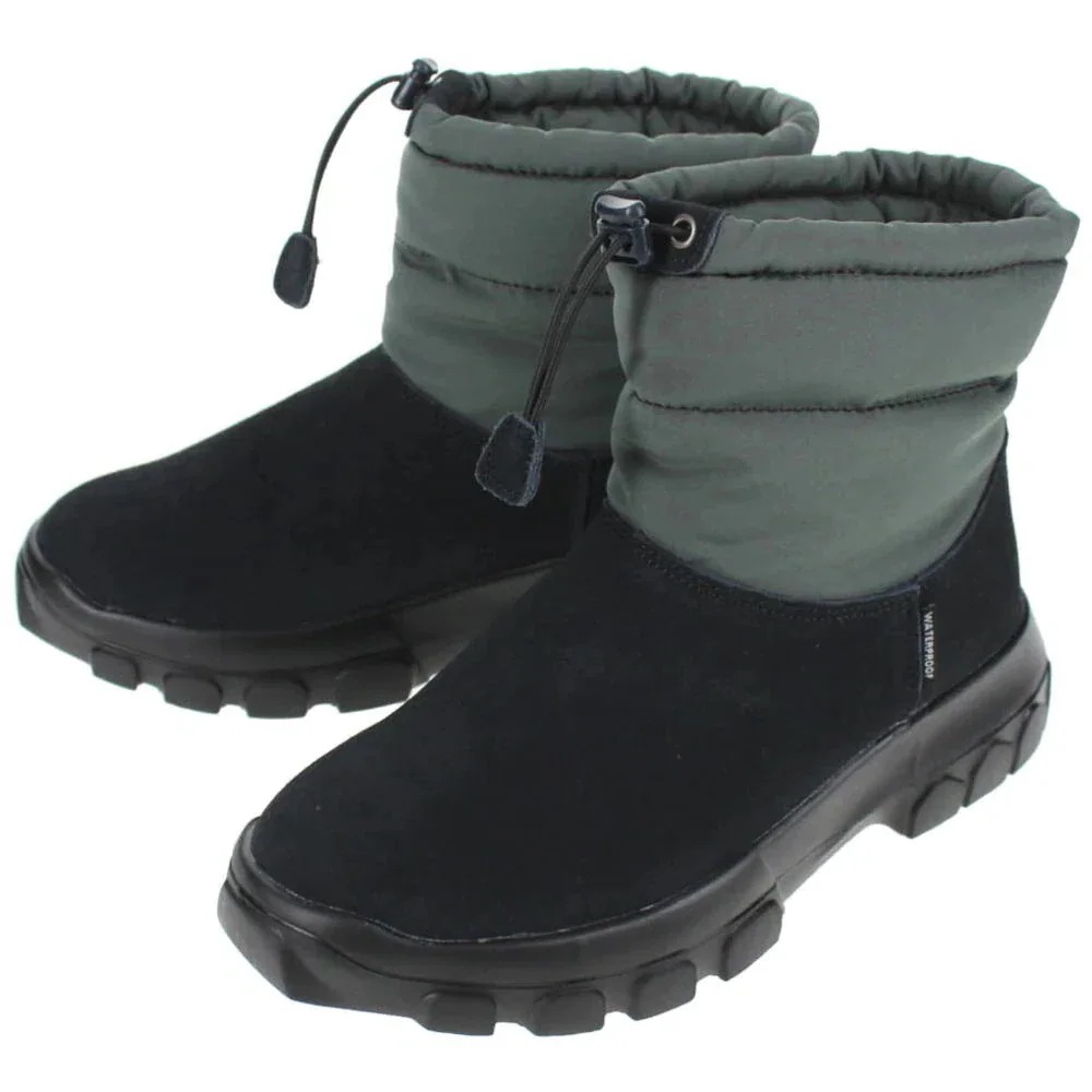 正規品 Kash Style スノー ブーツ 562-6302 ブラックｘグリーン
