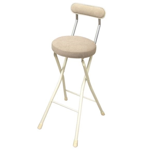 折りたたみ椅子 同色4脚セット ハイタイプ アイボリーミルキーホワイト 幅36cm 日本製 スチールパイプ セレナチェア