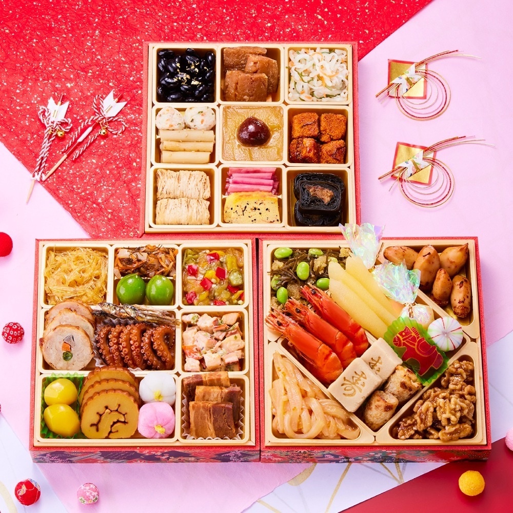 おせち 早割 予約 おせち料理 板前魂の花籠 和洋風 三段重 3人前 36品目 和風 洋風 御節 送料無料 2025 2026