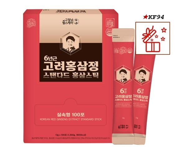 [韓国]6年産’高麗紅参精 スタンダード 紅参スティッ/13g (30% up) x 100包/健康食品