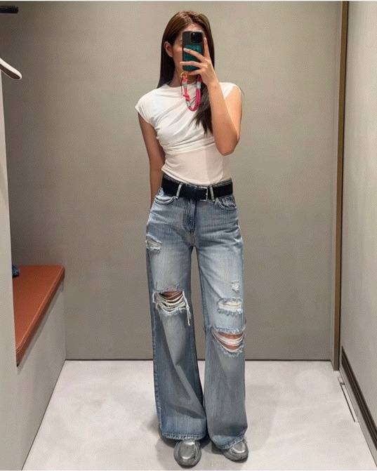 ローラン リンサ クール デストロイド デニム ダメージジーンズ 5,186円