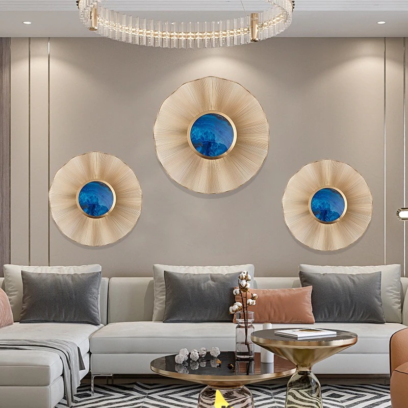 ウォールアート 3個セット 壁飾り 北欧 お洒落 メタル アイアン オーナメント リビング 寝室 エレガント ゴールド シンプル オフィス ラグジュアリー