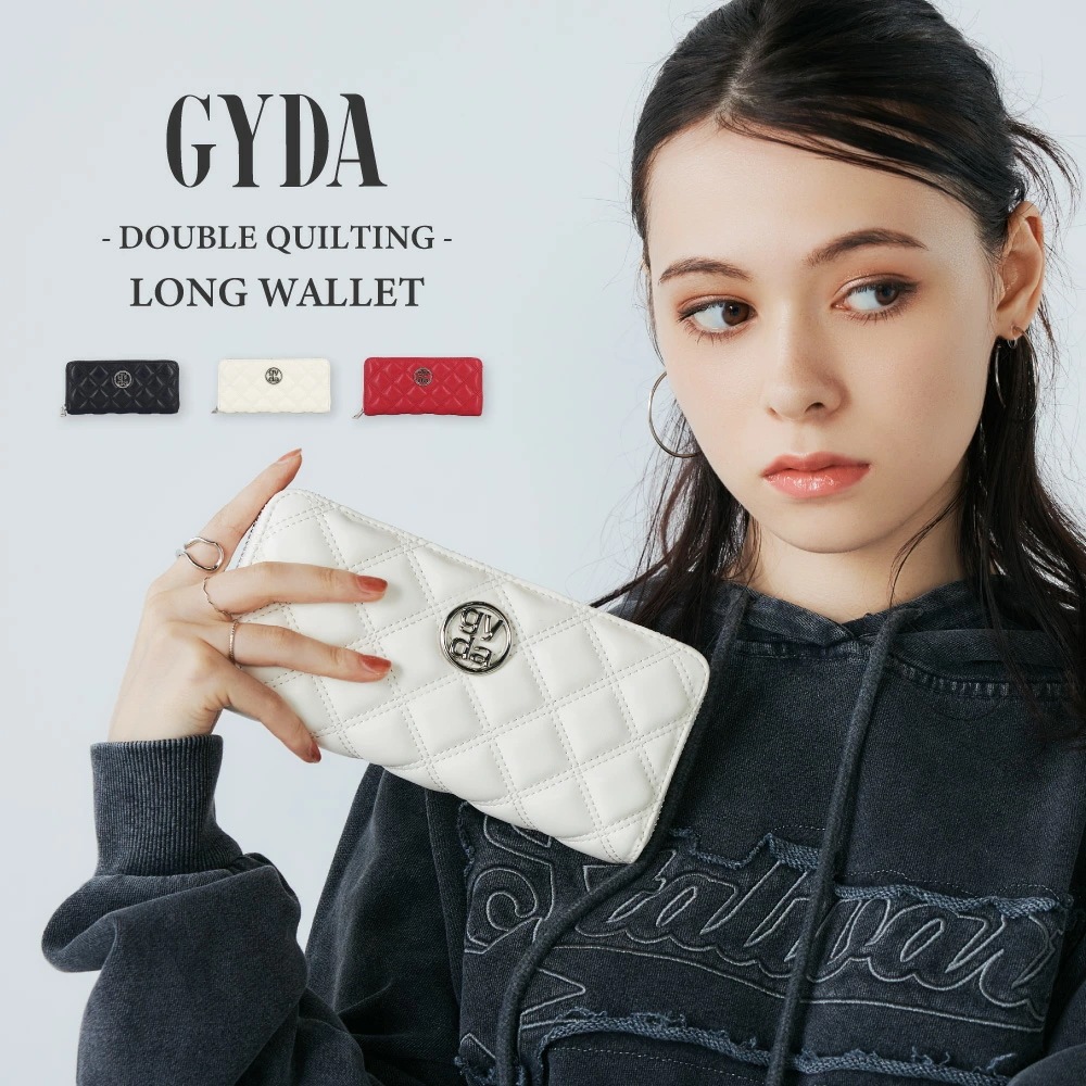 DOUBLEQUILTING ラウンド 長財布 レディース ブランド ロングウォレット GY-W351 かわいい おしゃれ