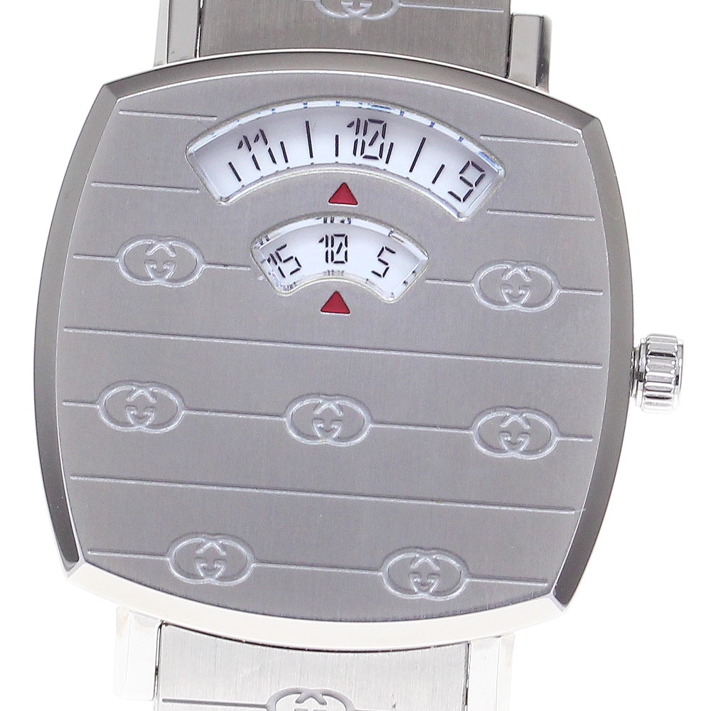 グッチ GUCCI 157.5/YA157501 グリップ クォーツ レディース 良品 内箱・保証書付き_845107【中古】