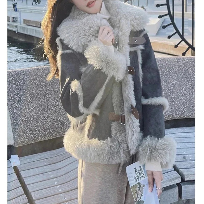 2024秋冬新作！アウター秋 冬 アウター コート 保温 ラムズウール ジャケット 厚手 コート ゆったり トップス