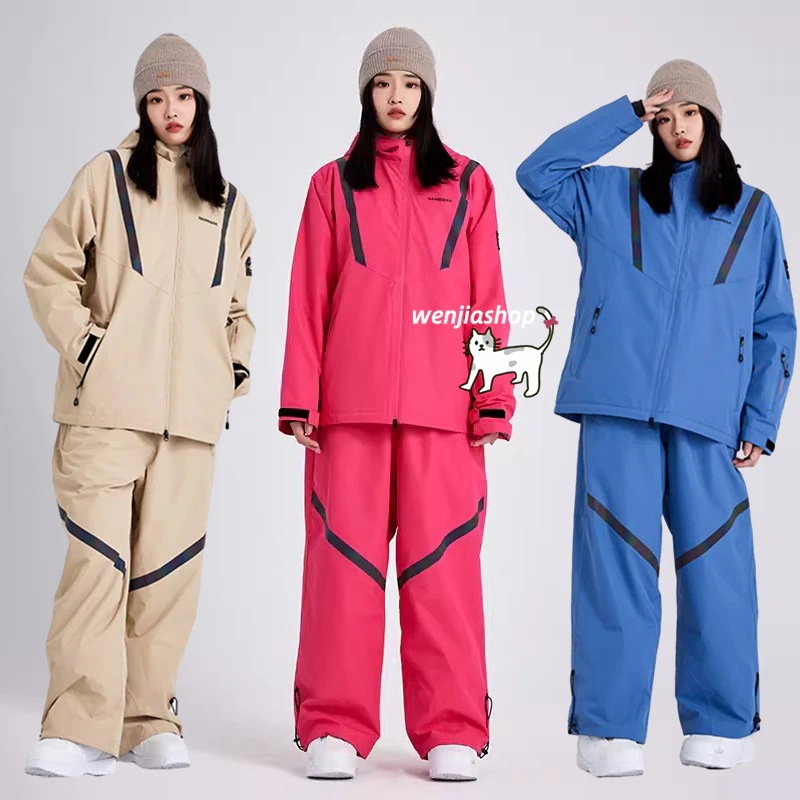 スノーボードウェア 上下セット レディース メンズ スキーウェア スノボウェア ジャケット アウター パーカー ロングパンツ 男女兼用 韓国風 防水 防寒防雪保温防風通気