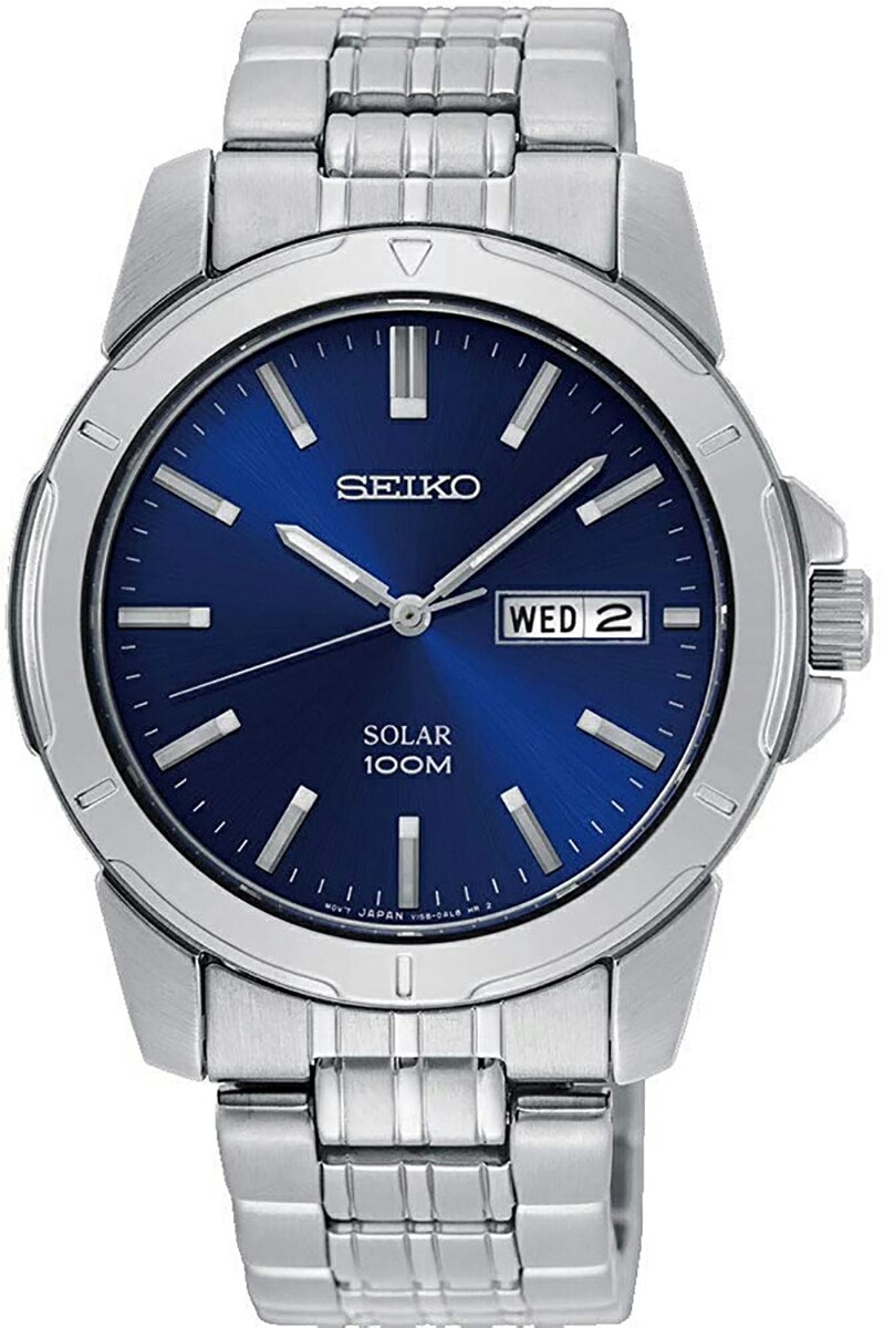 [10年保証] SEIKO SNE501P1 [セイコーインポート] セイコー ソーラー クオーツ 100m防水 [逆輸入モデル]