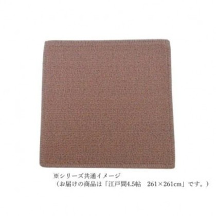 マカロンループ ループパイルカーペット 防ダニ抗菌防炎・床暖対応 ローズ 江戸間4.5帖 261×261
