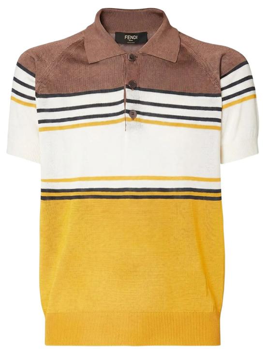 FENDI Men Polo Shirts FZC173 AWZ5 F1X35 MOKA GIRASOLE