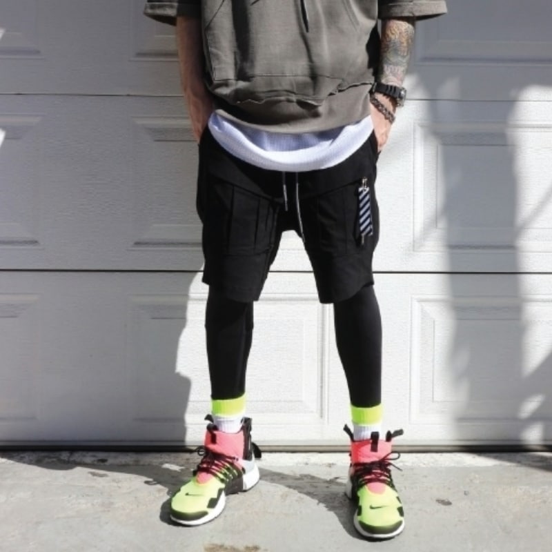 LAUL LINEN CARGO HALF PANTS