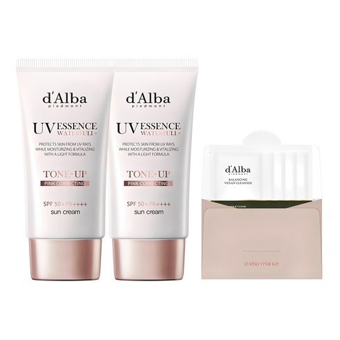 ウォータフル トーンアップ サンクリーム SPF 50+ PA++++ 50ml × 2本 + バランシング ビーガン ジェルクレンザー 15ml セット