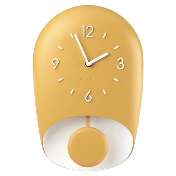Guzzini ウォールクロック BELL マスタードイエロー 168604206