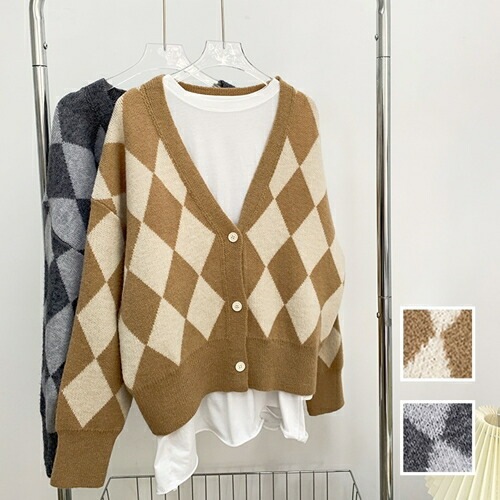 カーディガン 韓国 ファッション レディース 春 秋 冬 カジュアル コーデ シンプル 定番 セレカジ 20代 30代 40代 2025 チェック バイカラー オーバーサイズ 羽織り