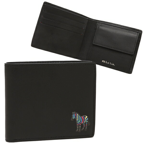 二つ折り財布 ブラック メンズ PAUL SMITH M2A6078 MZEBRA 79