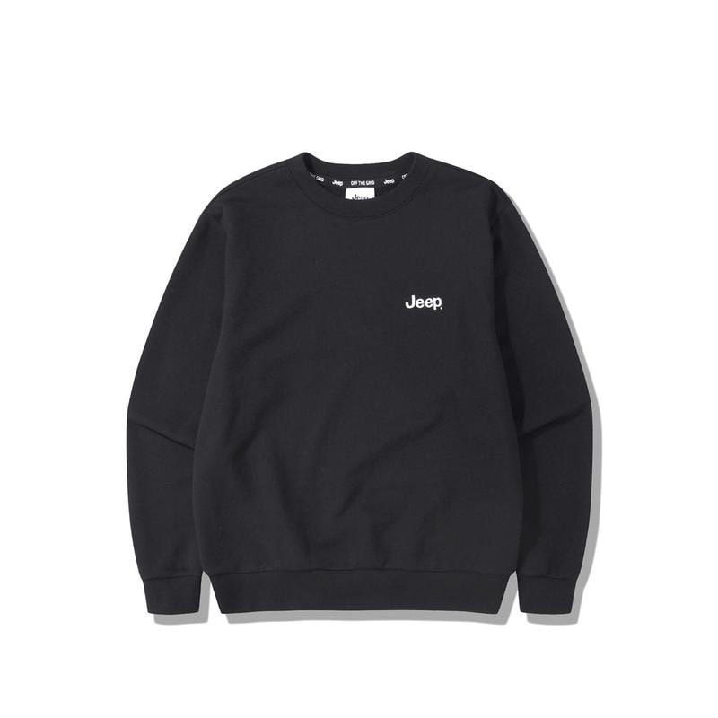 JQ3TSU802 ブラック 男女共用 クラシックフィット ロゴコンパス スウェットシャツ