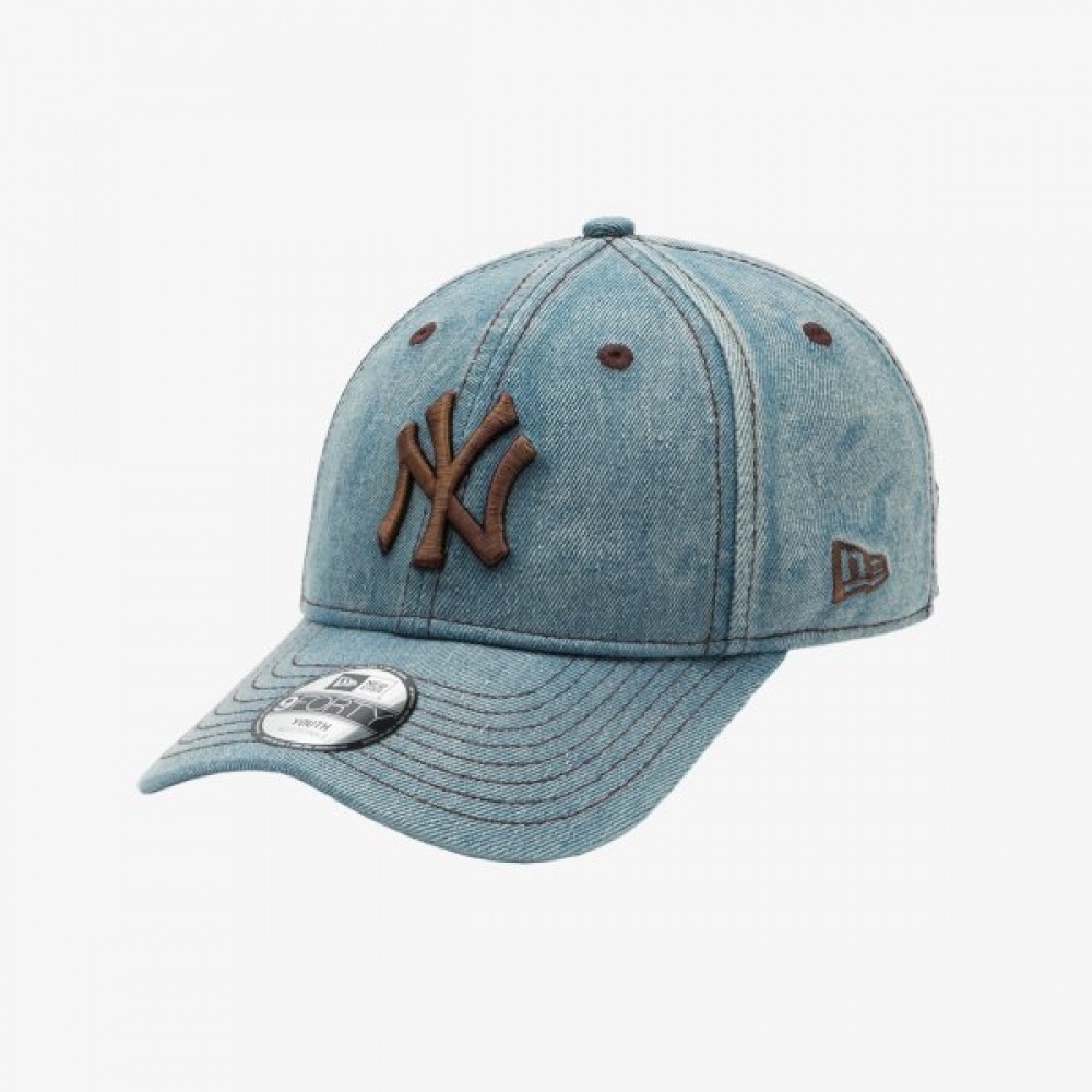 MLB キッズ ニューヨーク・ヤンキース デニム ボールキャップ ブルー