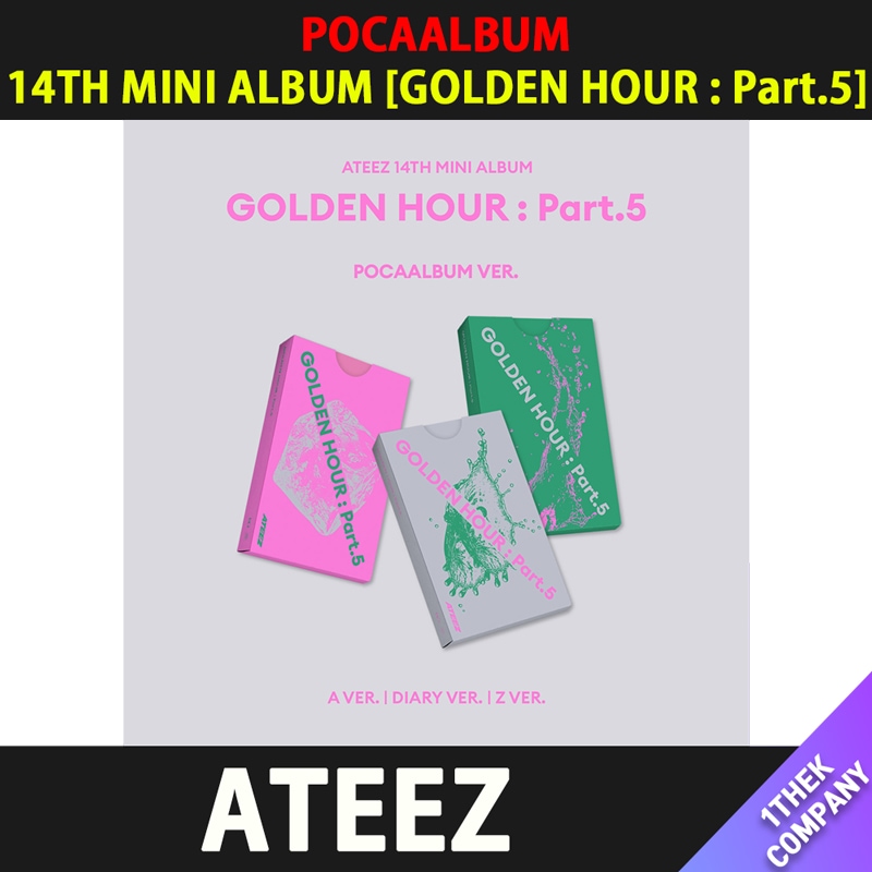 メガ割 【８種セット】（オンライン特典）「POCAALBUM」 ATEEZ 14TH MINI ALBUM [GOLDEN HOUR : Part.5]