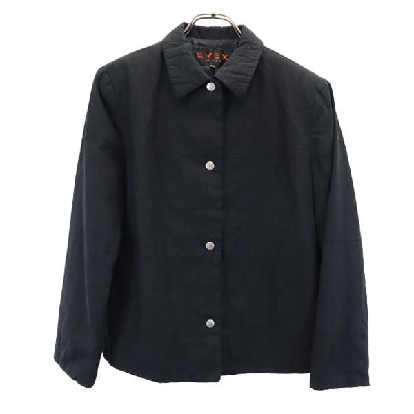 日本製 三陽商会 シャツ風 ジャケット 42 ブラック レディース