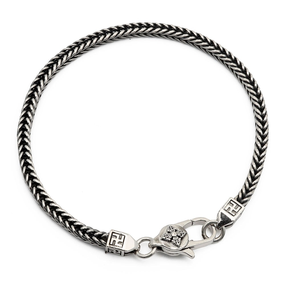 925 六字真言 チェーンブレスレット [bs172]