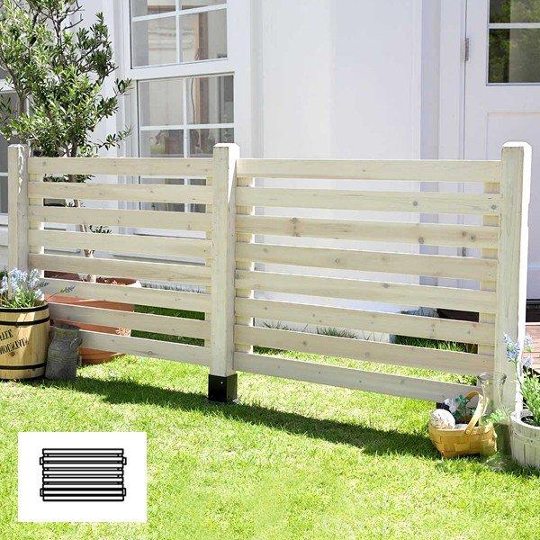 ボーダーフェンス 柵 DIY ウッドフェンス 木製 目隠し 玄関 庭 ガーデニング