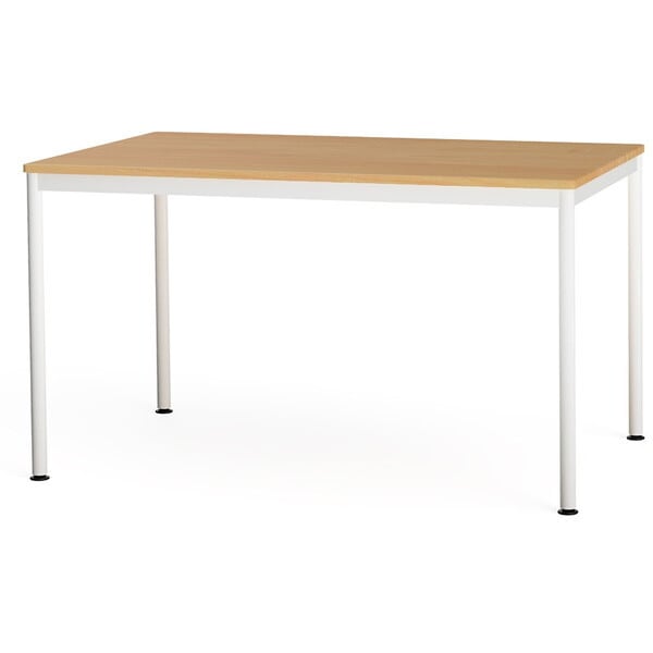 FDF-1275KMW フラットテーブル120×75cm オーク ホワイト メーカー直送