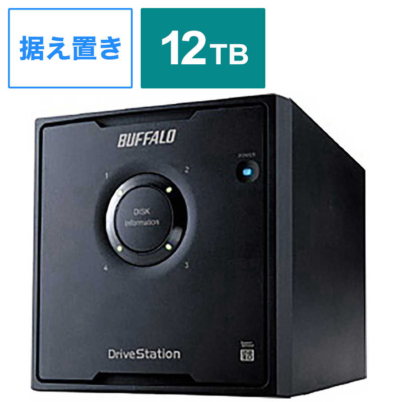 BUFFALO　外付けHDD ブラック [据え置き型 /12TB]　HD-QL12TU3/R5J