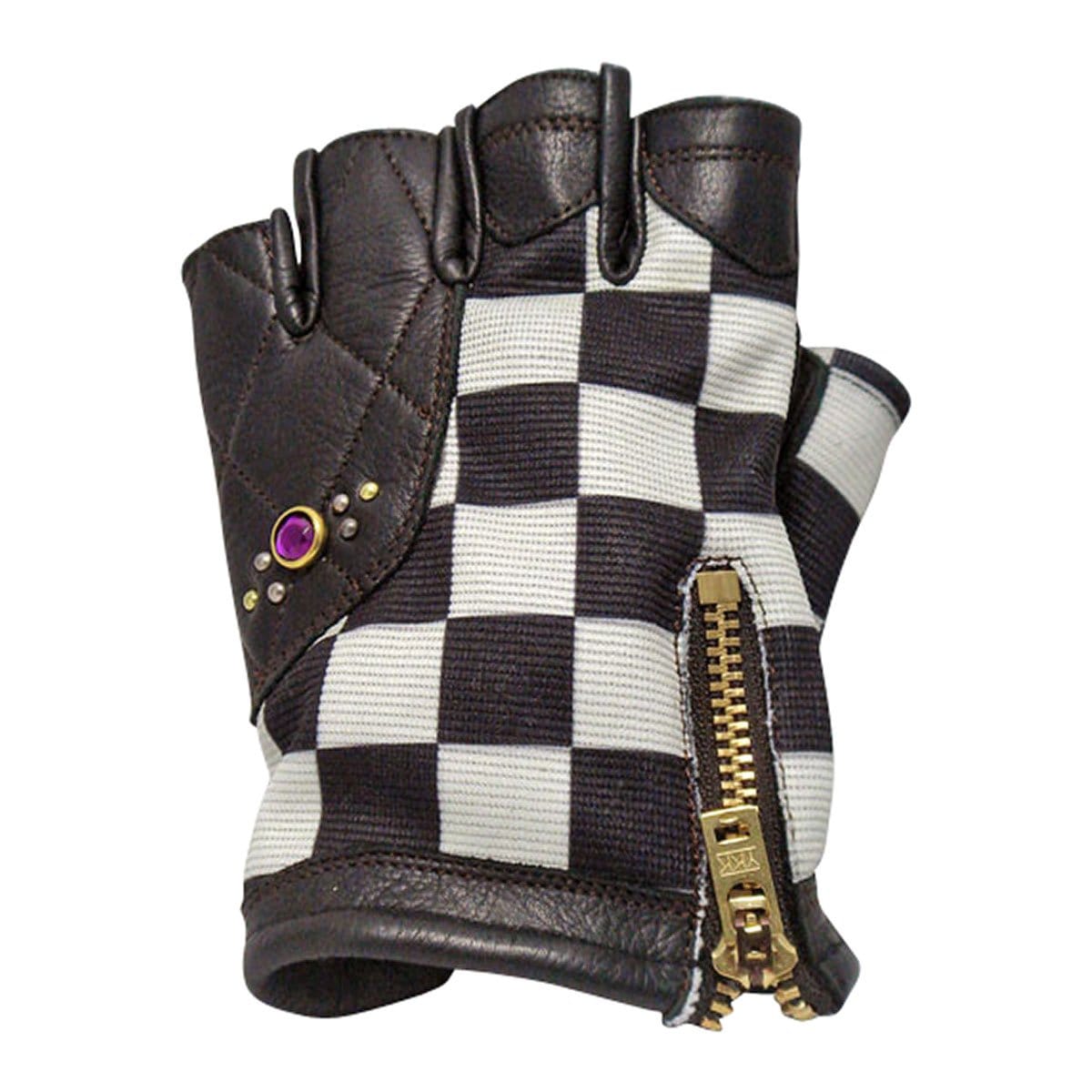 Vin&Age 牛革グローブ(GLOVES TYPE VG15S-A) IVORY/BLACK (PURPLE) S