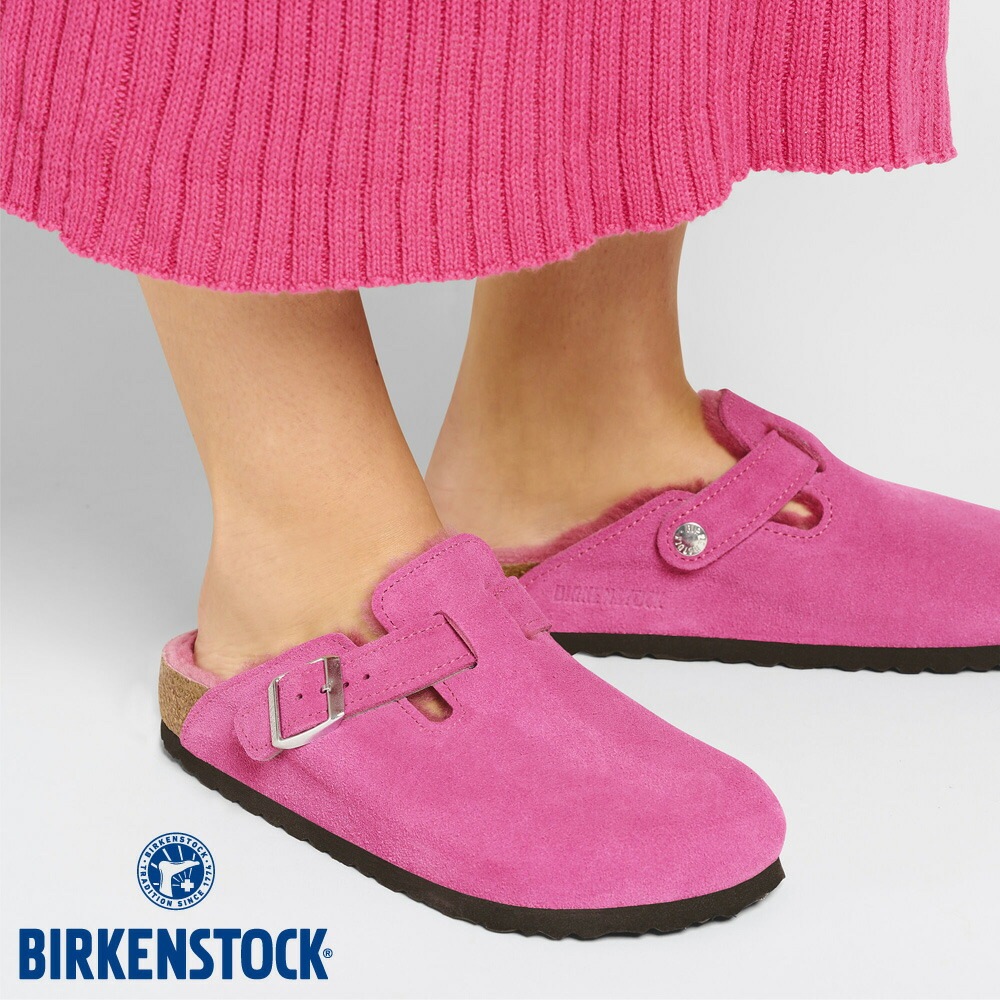 ビルケンシュトック コンフォート レディース ボストン シアリング 1025552 BIRKENSTOCK 2023秋冬 Boston Shearling ムートン ボア シープスキン防寒 ドイツ製