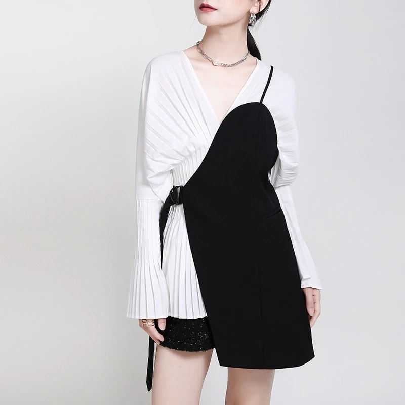 米2024春先取りキャミワンピースお洒落重ね着ベストワンピースシャツ気質優雅百掛け 4,890円