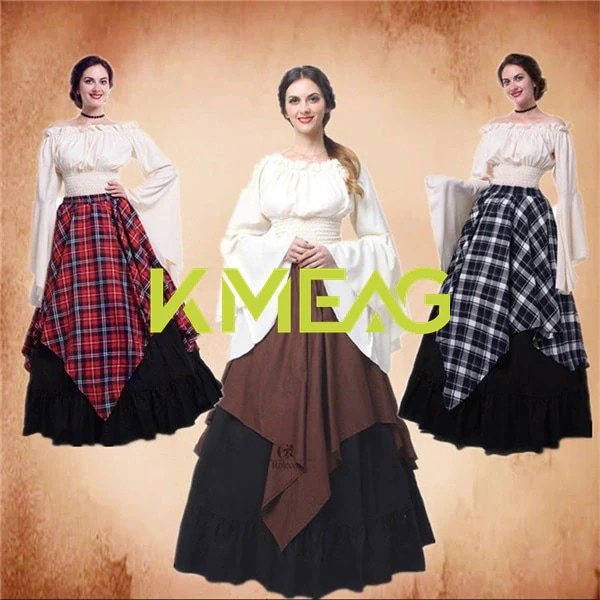 演奏会 ドレス 西洋中世 黒 ゴシック様式 ビクトリア 風 2点セット ボートネック 学園祭 文化祭 ダンスパーティー コスチューム 全5色 パーティードレス ハロウィンコスプレ ハロウィン仮装 文化