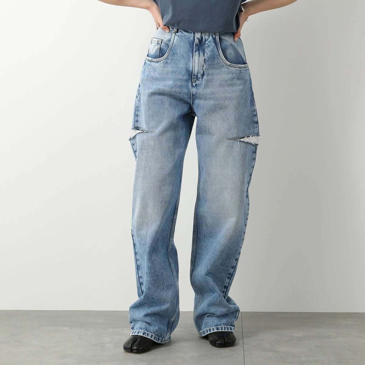 【訳あり-38のみ】MAISON MARGIELA メゾンマルジェラ ジーンズ S51LA0051 S30513 レディース デニムパンツ カットオフ S51LA0051S30513470